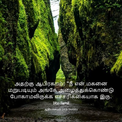 Picture 03 - ஆதியாகமம் 24:6 TAMIRV - அதற்கு ஆபிரகாம்: - Bible Verse Picture