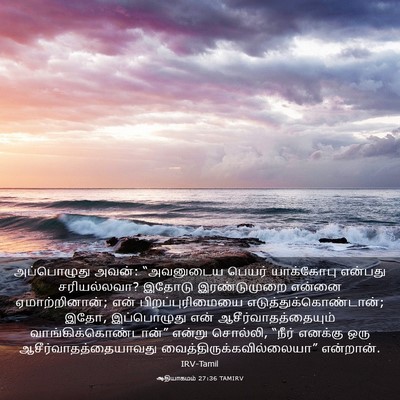 Picture 03 - ஆதியாகமம் 27:36 TAMIRV - அப்பொழுது அவன்: - Bible Verse Picture