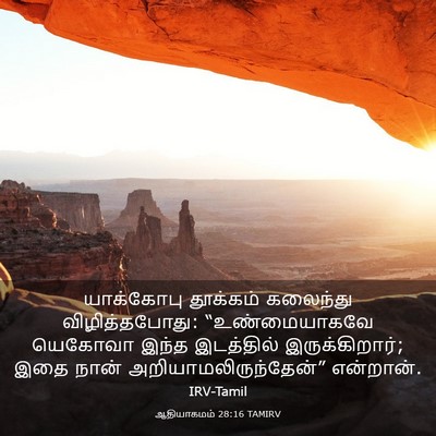 Picture 03 - ஆதியாகமம் 28:16 TAMIRV - யாக்கோபு தூக்கம் - Bible Verse Picture