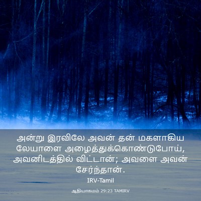Picture 03 - ஆதியாகமம் 29:23 TAMIRV - அன்று இரவிலே அவன் - Bible Verse Picture