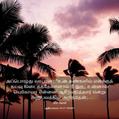 Picture 03 - ஆதியாகமம் 30:27 TAMIRV - அப்பொழுது லாபான்: - Bible Verse Picture