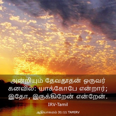 Picture 03 - ஆதியாகமம் 31:11 TAMIRV - அன்றியும் - Bible Verse Picture