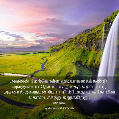 Picture 03 - ஆதியாகமம் 32:25 TAMIRV - அவனை மேற்கொள்ள - Bible Verse Picture