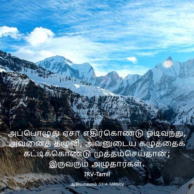 Picture 03 - ஆதியாகமம் 33:4 TAMIRV - அப்பொழுது ஏசா - Bible Verse Picture