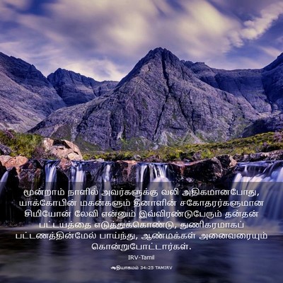 Picture 03 - ஆதியாகமம் 34:25 TAMIRV - மூன்றாம் நாளில் - Bible Verse Picture
