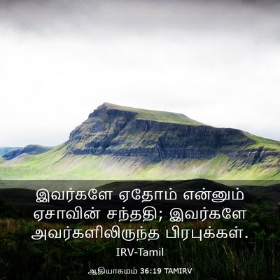 Picture 03 - ஆதியாகமம் 36:19 TAMIRV - இவர்களே ஏதோம் - Bible Verse Picture