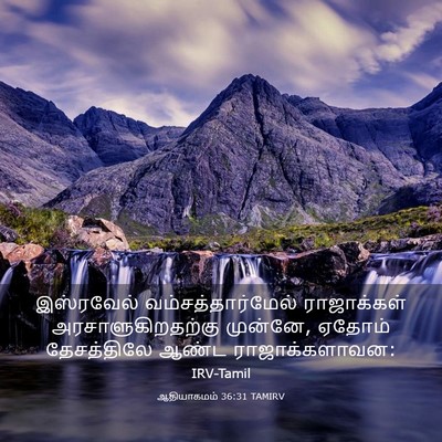 Picture 03 - ஆதியாகமம் 36:31 TAMIRV - இஸ்ரவேல் - Bible Verse Picture