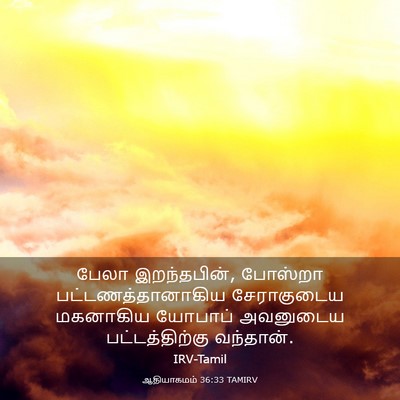 Picture 03 - ஆதியாகமம் 36:33 TAMIRV - பேலா இறந்தபின், - Bible Verse Picture