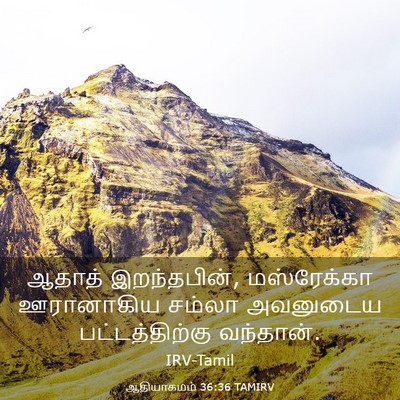 Picture 03 - ஆதியாகமம் 36:36 TAMIRV - ஆதாத் இறந்தபின், - Bible Verse Picture
