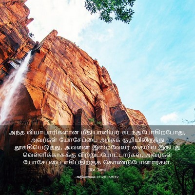 Picture 03 - ஆதியாகமம் 37:28 TAMIRV - அந்த வியாபாரிகளான - Bible Verse Picture