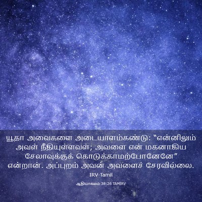 Picture 03 - ஆதியாகமம் 38:26 TAMIRV - யூதா அவைகளை - Bible Verse Picture