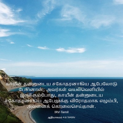 Picture 03 - ஆதியாகமம் 4:8 TAMIRV - காயீன் தன்னுடைய - Bible Verse Picture
