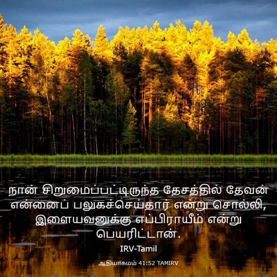 Picture 03 - ஆதியாகமம் 41:52 TAMIRV - நான் - Bible Verse Picture