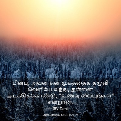 Picture 03 - ஆதியாகமம் 43:31 TAMIRV - பின்பு, அவன் தன் - Bible Verse Picture