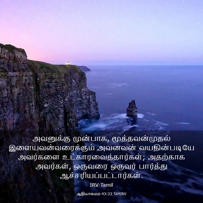 Picture 03 - ஆதியாகமம் 43:33 TAMIRV - அவனுக்கு முன்பாக, - Bible Verse Picture