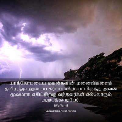 Picture 03 - ஆதியாகமம் 46:26 TAMIRV - யாக்கோபுடைய - Bible Verse Picture