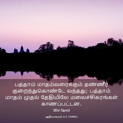 Picture 03 - ஆதியாகமம் 8:5 TAMIRV - பத்தாம் - Bible Verse Picture