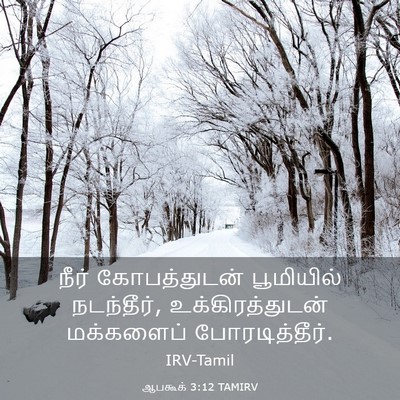 Picture 03 - ஆபகூக் 3:12 TAMIRV - நீர் கோபத்துடன் - Bible Verse Picture