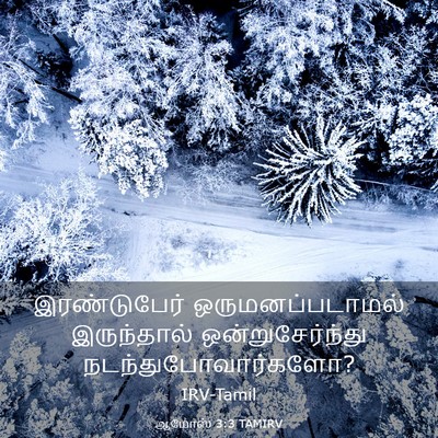 Picture 03 - ஆமோஸ் 3:3 TAMIRV - இரண்டுபேர் - Bible Verse Picture