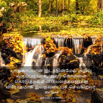 Picture 03 - ஆமோஸ் 5:9 TAMIRV - பாதுகாப்பான - Bible Verse Picture