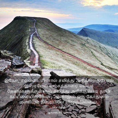 Picture 03 - ஆமோஸ் 9:9 TAMIRV - இதோ, சல்லடையினால் - Bible Verse Picture