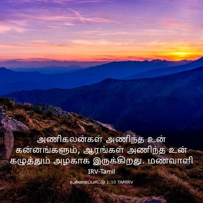 Picture 03 - உன்னதப்பாட்டு 1:10 TAMIRV - அணிகலன்கள் அணிந்த - Bible Verse Picture