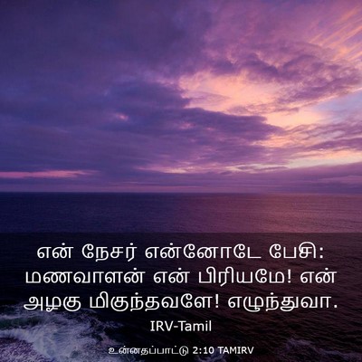 Picture 03 - உன்னதப்பாட்டு 2:10 TAMIRV - என் நேசர் என்னோடே - Bible Verse Picture