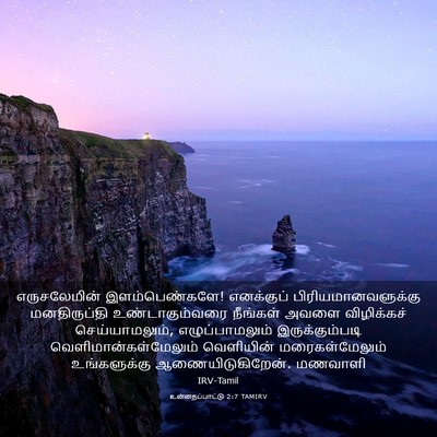 Picture 03 - உன்னதப்பாட்டு 2:7 TAMIRV - எருசலேமின் - Bible Verse Picture