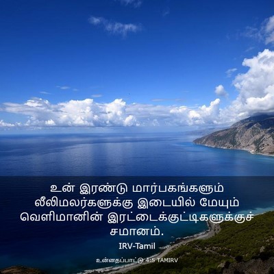 Picture 03 - உன்னதப்பாட்டு 4:5 TAMIRV - உன் இரண்டு - Bible Verse Picture