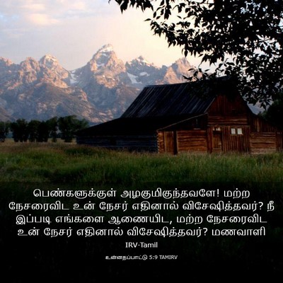 Picture 03 - உன்னதப்பாட்டு 5:9 TAMIRV - பெண்களுக்குள் - Bible Verse Picture