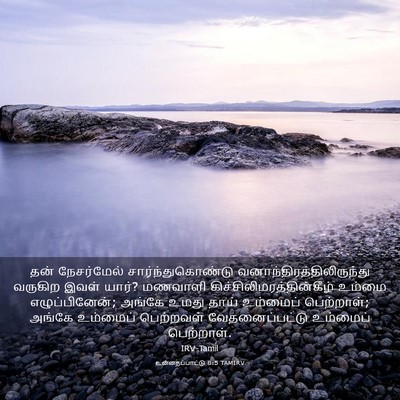 Picture 03 - உன்னதப்பாட்டு 8:5 TAMIRV - தன் நேசர்மேல் - Bible Verse Picture