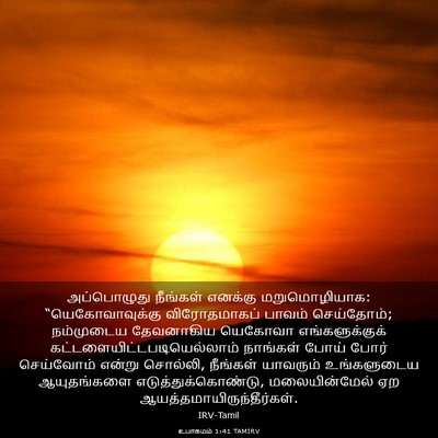 Picture 03 - உபாகமம் 1:41 TAMIRV - அப்பொழுது நீங்கள் - Bible Verse Picture