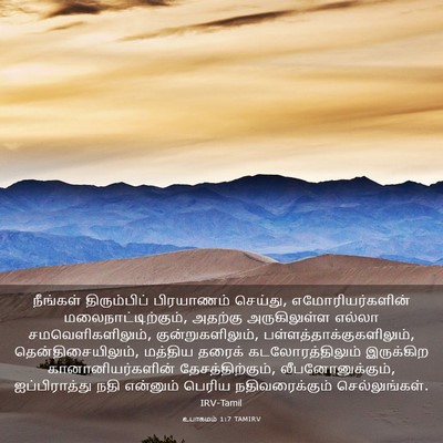 Picture 03 - உபாகமம் 1:7 TAMIRV - நீங்கள் - Bible Verse Picture