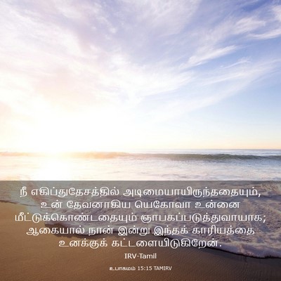Picture 03 - உபாகமம் 15:15 TAMIRV - நீ - Bible Verse Picture
