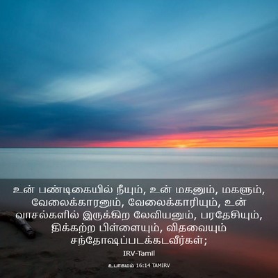 Picture 03 - உபாகமம் 16:14 TAMIRV - உன் பண்டிகையில் - Bible Verse Picture