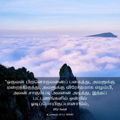Picture 03 - உபாகமம் 19:11 TAMIRV - “ஒருவன் - Bible Verse Picture
