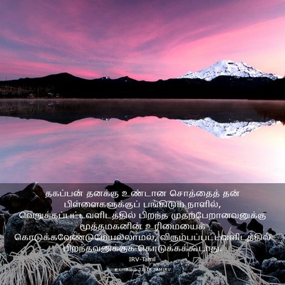 Picture 03 - உபாகமம் 21:16 TAMIRV - தகப்பன் தனக்கு - Bible Verse Picture