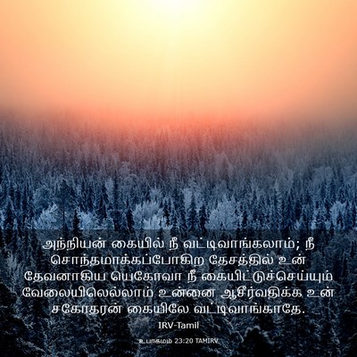 Picture 03 - உபாகமம் 23:20 TAMIRV - அந்நியன் கையில் - Bible Verse Picture