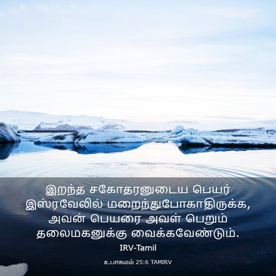 Picture 03 - உபாகமம் 25:6 TAMIRV - இறந்த சகோதரனுடைய - Bible Verse Picture