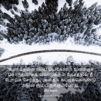 Picture 03 - உபாகமம் 26:1 TAMIRV - “உன் தேவனாகிய - Bible Verse Picture