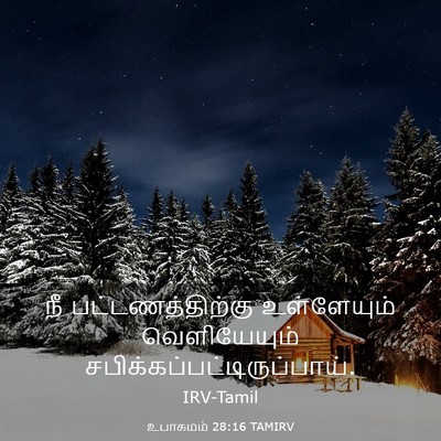 Picture 03 - உபாகமம் 28:16 TAMIRV - நீ பட்டணத்திற்கு - Bible Verse Picture