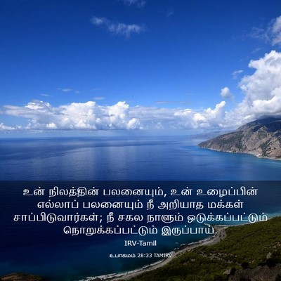 Picture 03 - உபாகமம் 28:33 TAMIRV - உன் நிலத்தின் - Bible Verse Picture