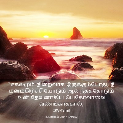 Picture 03 - உபாகமம் 28:47 TAMIRV - “சகலமும் நிறைவாக - Bible Verse Picture