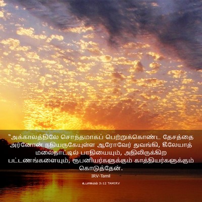 Picture 03 - உபாகமம் 3:12 TAMIRV - “அக்காலத்திலே - Bible Verse Picture