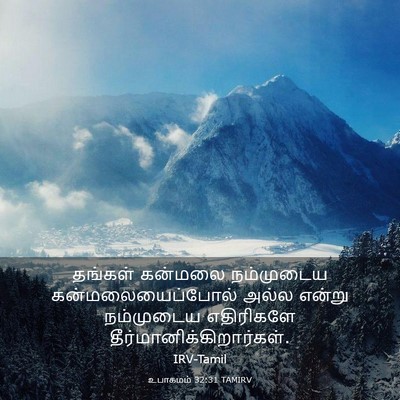 Picture 03 - உபாகமம் 32:31 TAMIRV - தங்கள் கன்மலை - Bible Verse Picture