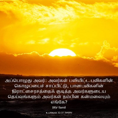 Picture 03 - உபாகமம் 32:37 TAMIRV - அப்பொழுது அவர்: - Bible Verse Picture