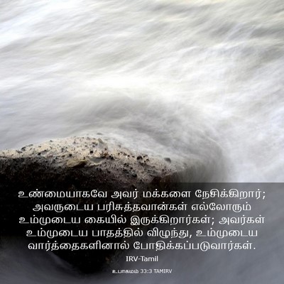 Picture 03 - உபாகமம் 33:3 TAMIRV - உண்மையாகவே அவர் - Bible Verse Picture