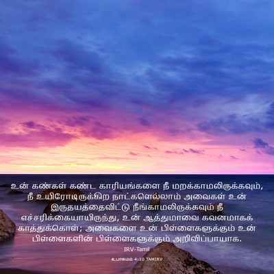 Picture 03 - உபாகமம் 4:10 TAMIRV - உன் கண்கள் கண்ட - Bible Verse Picture