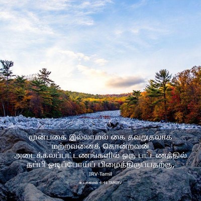 Picture 03 - உபாகமம் 4:41 TAMIRV - முன்பகை இல்லாமல் - Bible Verse Picture