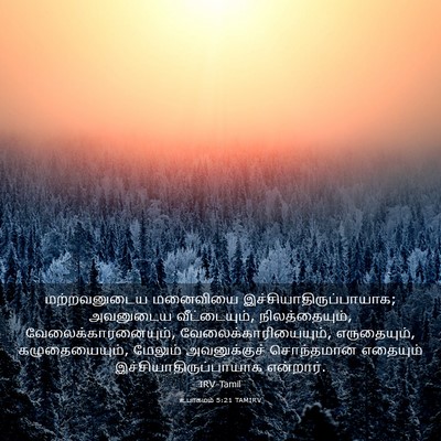 Picture 03 - உபாகமம் 5:21 TAMIRV - மற்றவனுடைய - Bible Verse Picture